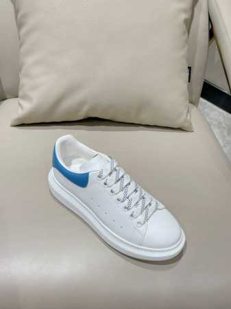 新色-蓝皮尾 羊皮里 女 男 码数34-40 牛皮里 女 男 码数38-44 麦昆高品质顶级版Alexander Mcqueen 经典明星爆款百搭小白鞋 已升级 - 点击图像关闭