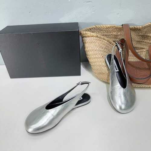 高品质出厂 ！小众潮牌Jilsander 25春夏极简主义平底圆头后空凉鞋单鞋 市面顶级原单版，Zp对比做货，所有细节都跟柜上一致：包括鞋面皮料，鞋垫内里皮料、