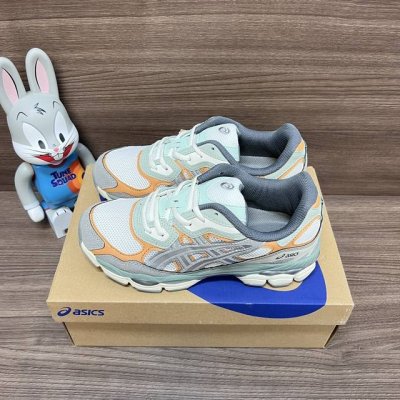 Needles X Asics Gel-Nyc 皮革 炫酷 减震防滑耐磨 低帮 生活休闲鞋 灰橙绿 货号: 1203A383-102 包装:全套得物配件毒盒配纯
