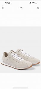 bc礼物早春新品]Brunello Cucinelli 女士小牛皮拼接休闲运动鞋 舒适百搭 装饰镶珠运动鞋 鞋面：一比一复刻高丝光、牛皮拼接特殊材料 搭配五金链