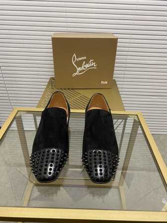 定做款。出厂价 。Christian Louboutin Cl红底鞋 专柜系列，休闲皮鞋 独家热款发布活动乳胶垫脚成品大底车线#男38#-48,全球供货 顶级版 - 点击图像关闭