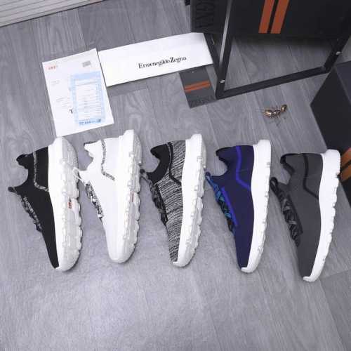 商品商标：Ermenegildo Zegna 杰尼亚 休闲鞋 正码码数: 38-44 商品材料：精选飞织透气鞋面 牛皮鞋垫 原版大底