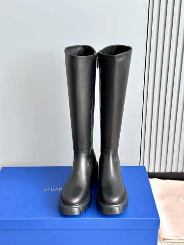顶级品质小牛皮 牛反绒 Stuart Weitzman SOHO BOOTIE 2024秋冬新款厚底马丁靴光面长靴骑土靴 就爱厚底~～狠狠爱了小个子超爱的厚底靴