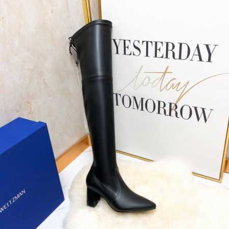 STUART WEITZMAN SW高版本八个跟高有绒里 经典后系带麂绒弹力靴长靴系列、刘涛、小辣椒 、杨幂、唐嫣。等众多明星网红同款！ 材质细节 整只鞋都采用 - 点击图像关闭