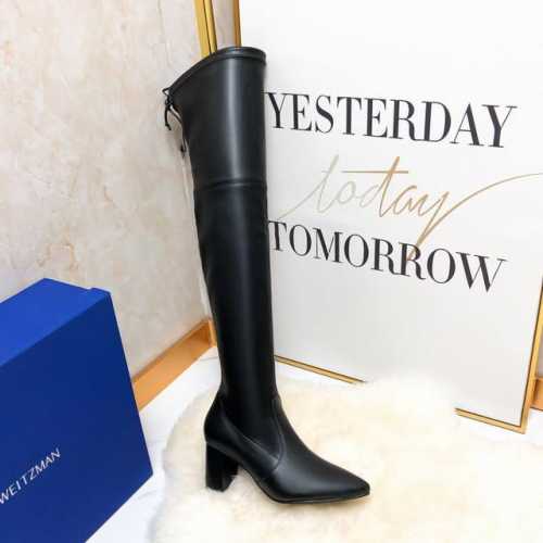 STUART WEITZMAN SW高版本八个跟高有绒里 经典后系带麂绒弹力靴长靴系列、刘涛、小辣椒 、杨幂、唐嫣。等众多明星网红同款！ 材质细节 整只鞋都采用