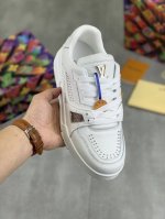 工厂P价P 实价 最新款颜色 高版本2025Louis*Vuitto* Lv Traine 走秀款Trainer 大底和面料私模 绝对下血本费心思的一款鞋子 自