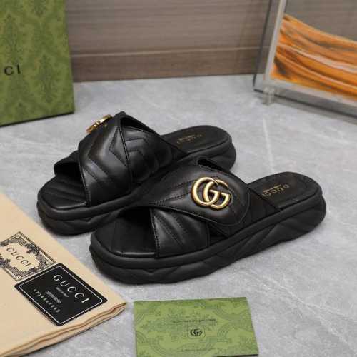 最高版本 Gucci 早春系列Gg菱形经典厚底休闲拖鞋 凉鞋 由经典真皮电绣菱形条纹＋配双G金属扣作为品牌的标志性象征制作而成打造令人惊艳的作品焕新演绎！ 面料