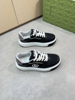 Gucci 古驰 -高端品质 原单休闲运动鞋 -鞋面：纳帕小牛皮、品牌高丝光网帆布、鞋身、鞋舌；车缝品牌塑胶Logo模块 -内里：品牌帆布，垫脚；水染牛皮 -大