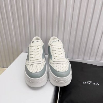 工厂价 ，CELlNE 赛琳高品质2025 厚底 小白鞋！这走秀款也是isa明星同款！自带增高效果，时髦毛酷女孩轻松时尚又百搭舒适度极佳.厚底休闲透气运动小白鞋