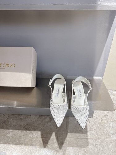 顶级品质Jimmy Cho025春夏新品网纱烫钻尖头小猫跟后空凉鞋 Jc经典水晶烫钻网纱高跟鞋 超级仙的一款啊 美得让人窒息 超闪昂贵施华洛世奇水晶钻 Blin