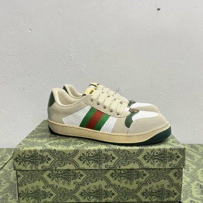 橙子出厂价p 跑量主推款 Gucci 古驰小脏鞋系列 经典原型复古百搭做旧老爹板鞋 复古学院风 怀旧版 原装意大利进口 全套包装 广东代工出品 原档原标原盒 随