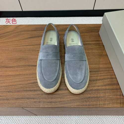 BRUNELL* CUCINELL* 男款麻绳底乐福鞋。简约时尚。鞋面牛京，牛皮内里，高密度弹力乳胶 可拆卸独立高弹力乳胶鞋垫 原版大底。 码数：39-46 3
