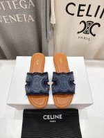 高版本出厂 Celine*塞琳2025Ss思琳初夏新款凯旋门Logo凉拖鞋 高级感十足 网红Ins种草神器、非常复古风、气场十足单品、设计风格非常新颖、高档且非