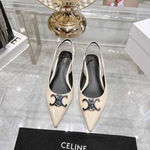 出厂 Celine思琳赛琳 新款凯旋门猫跟凉鞋女金属扣后空包头高跟鞋性感气质尖头单鞋干净利落 增高显腿细，无论是单穿还是搭配阔腿裤，高街又复古 一起来做Celi