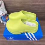 顶级版本Adidas Originals Adifom Stan Smith Mule 防滑耐磨橡胶底 包头拖鞋 荧光色。 货号: Ie7050 码数:36-4