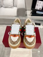 男款 Gucci全新 Screener系列织带厚底运动鞋 最新款胖丁厚底脏脏鞋 情侣款休闲鞋 6Cm增高鞋 所有细节 材质 舒适度 全部跟原版一样了 复刻度98