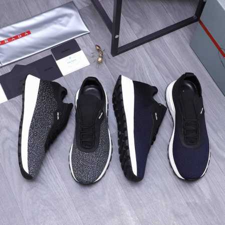商品商标：PRADA 普拉达 休闲鞋正码码数: 38-45商品材料：精选 弹力针织鞋面 牛皮鞋垫 原版大底. - 点击图像关闭