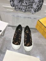 出厂 Fendi2025新款情侣帆布鞋鞋面经典Ff老花帆布休闲百搭轻便原版定制内里原版开模Tpu大底码数:35-45