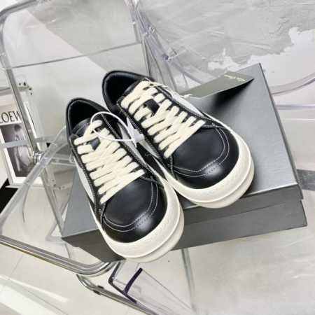 只有黑色女 、男 注意：其他杂色20瑞克.欧文斯 Rick Owens Vans年度鞋王07復刻 鞋面采用进口水染牛皮，内里及鞋垫采用头层猪皮，22款定制透气软 - 点击图像关闭