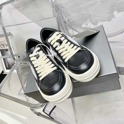 只有黑色女 、男 注意：其他杂色20瑞克.欧文斯 Rick Owens Vans年度鞋王07復刻 鞋面采用进口水染牛皮，内里及鞋垫采用头层猪皮，22款定制透气软