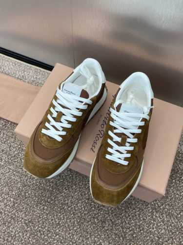 工厂P价P P420 Gianvito Rossi 塞乔.罗茜2025春夏新款系带拼色阿甘女鞋 Gr厚底复古老爹运动跑鞋 材质：鞋面进口小牛皮 进口丝光牛反绒皮