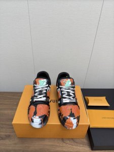 订制款！！不退换 手绘涂鸦 手工订制 Louis*Vuitto* LV Traine 走秀款 滑板鞋系列