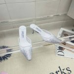 jimmy Choo 经典水晶网纱仙女小方头高跟拖鞋半拖超级仙的一款啊 美得让人窒息 超闪昂贵施华洛世奇水晶钻 Bling Bling滴..上脚超级无敌女神范