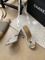 chanel 25C新款网纱钻面高跟鞋！ 顶级版本！抢先发售 鞋面网纱搭配水钻 垫脚羊皮 真皮大底 码数：34-41 定制不退不换