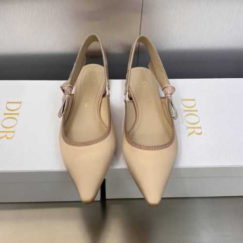工厂价 J'ADIOR织带后空凉鞋 迪奥 Dior 2024 春夏最新色真丝立体刺绣高定系列女鞋 CD字母logo高跟蝴蝶结拼色方头凉鞋 市场顶级高端版本 材质