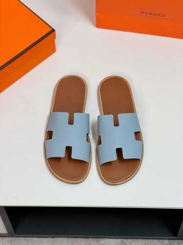 hermèS 真皮底 Size：38-44 45.46.47定制 爱马仕最高品质经典H拖鞋～高端男士凉鞋沙滩鞋拖鞋～专柜同步～原单代购货！原版进口鞋面牛皮内里牛