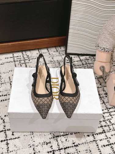 顶级品质 Dior ss24 new arrival～ CD经典款系列24网纱珍珠猫跟鞋 精工刺绣鞋面+网纱珍珠，温婉精致绝伦， 每一双放佛都是艺术品，集高贵优