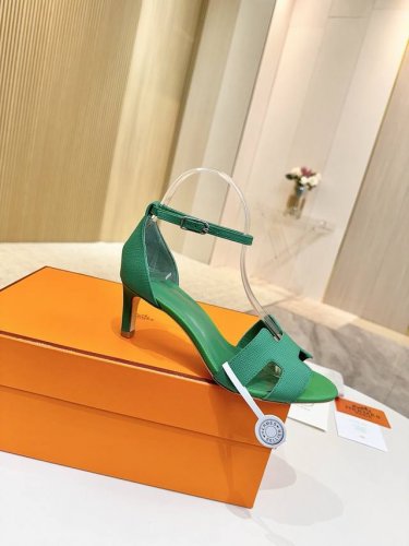 爱马仕Hermes 真皮大底 顶级版本 原版开发 鞋面 掌纹牛皮 内里垫脚 羊皮 跟高 6.5Cm 大底 意大利真皮大底 码数 34-43注 34 41 42