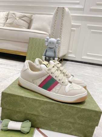 Gucci 全新升级gucci小脏鞋情侣款 2024早春新款 Gg系列做旧休闲小脏鞋走秀款 原版开发代购级别版本 金属双g水晶圆柱形标 Gucci原版纹织带 专 - 点击图像关闭