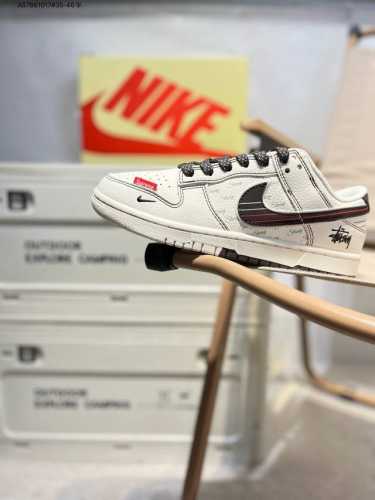 Nike Sb Dunk Low“斯图西联名” 周年高端定制 低帮休闲板鞋 定制鞋盒 超高清洁度 皮料切割干净无任何毛边 细节完美Xs6089 As766101