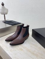 切尔西松紧靴 Alexander Wang亚历山大王 组合大底 深棕色 牛皮 原版飞织面料 简约大气经典款 鞋型大气 鞋面采用进口牛皮 鞋头秀气 真皮大底 原版