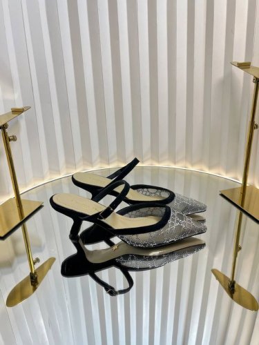 Dio R Ss25 New Arrival cd 25春夏璀璨星河系列新品高跟鞋 网纱鞋面 搭配经典藤格纹水钻 Blingbling地闪耀 太美啦 专柜除了贵
