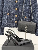 厂价 Saint Lauren*Ysl圣罗兰 25Ss早春新品高跟尖头凉鞋 惊艳全场 性感到不行 时尚与舒适并存女神必备的单品 鞋面采用定制真丝 内里踮脚混种羊