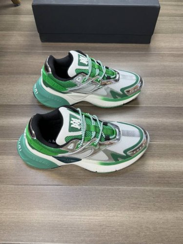 Amiri 埃米尔 -高端品质 原单 -鞋面：银色小牛皮、反绒牛皮、鞋身帆布热切工艺 -内里：品牌网帆布布匹 -大底：超轻tpu 橡胶; 多色成型大底 -超高品