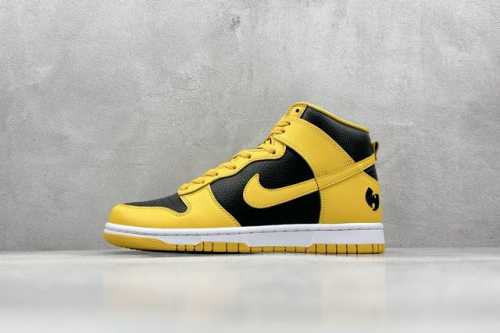 400 現貨 终端放店 S2 Nk Dunk High 舒适百搭防滑耐磨高帮板鞋 黄黑色 独家原厂航空铝磨具打磨大底 鞋头坡度极致还原 原盒原配 圈内天花板工艺