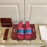 出厂价p ，古奇Gucci新款拖鞋，高端版本，原版布面，羊皮里，真皮大底，35-40码 34，41码定做不退换