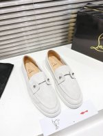 乐福串珠款浅灰色 顶级版定制 2025 无论是楦型、面料、钻、钉、内里、大底、都尽可能的接近Zp 鞋底原厂特供原版底 内里进口水染牛皮 私人定制时间3-7天左右
