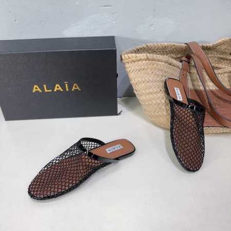 高品质出厂半拖 ！ALAIA24春夏网面平底拖鞋！最新春夏时装秀新款系列平底渔网芭蕾舞鞋！法国高端一线高定品牌！时尚界最后的手艺人 只忠于展现女性身体曲线的裁剪 - 点击图像关闭
