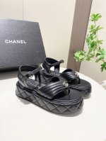 拖鞋 凉鞋 顶级版本 CHANE 香奈儿 新款夹趾凉拖鞋，大底高5cm码数：35-41