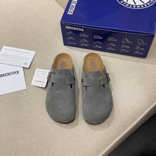 BIRKENSTOCK 博肯半拖 顶级版本 鞋面牛反毛皮 垫脚牛反毛皮 EVA发泡底 码数35-45 深咖色 粉色 灰色 栗色 沙色 羚羊棕 支持无痕一件代发