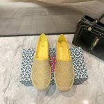 橙子出厂价p tory Burch 夏季新款 Tb草编渔夫鞋 一脚蹬乐福鞋 码数 35-41