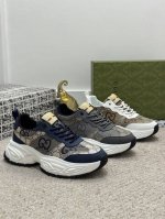 gucc* 原单品质 古奇 官网全球首发 鞋面采用牛皮拼接帆布 让行走更加便捷舒适 独家新款惊世之作 质量相比美的1 1复刻 打造时尚个性衬托你的与众不同 潮男
