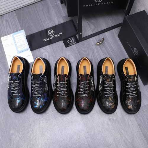 商品商标：philipp plein 菲利普-普莱茵 休闲鞋 正码码数: 38-44 45订做不退換 商品材料：精选压纹漆面牛皮鞋面 金属Logo装饰 牛皮内里