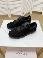 Moncler 休闲运动鞋 头层牛皮搭进口网布面料柔软舒适透气 一脚蹬设计理念合脚大气 真头层羊皮内里透气 橡胶大底耐磨防滑舒适度非常不错Size:38-46