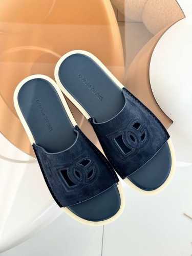 Dg*杜嘉班纳 Size:38-46码 D＆G 杜嘉班纳男士Dg 镂空绒面皮拖鞋Farfetch原版工艺 高端品质