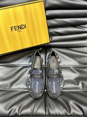 Fendi 顶级 -Size 39-44 38，45可订做 高端品质 Fend*芬迪 男士正装休闲皮鞋，高端大气，英伦气质单品，小牛皮透气内里，进口tpu橡胶大 - 点击图像关闭